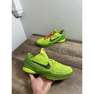 Size 9 - Nike Zoom Kobe 6 Protro Low Grinch Basketball Shoes Sneakers